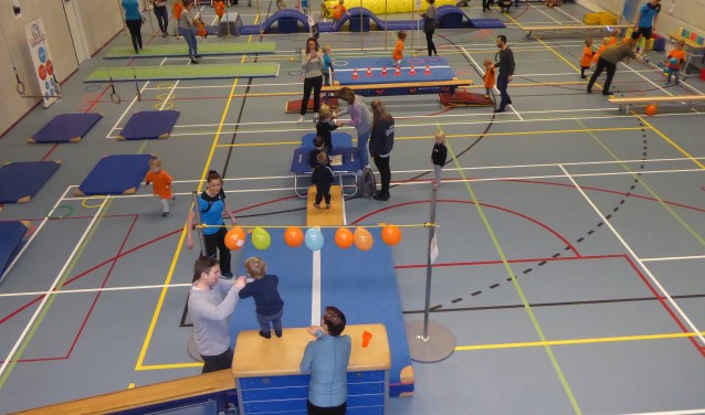 Peuters konden heerlijk rollen en dollen in de sporthal op de Duinwetering. | Foto: Ina Verblaauw