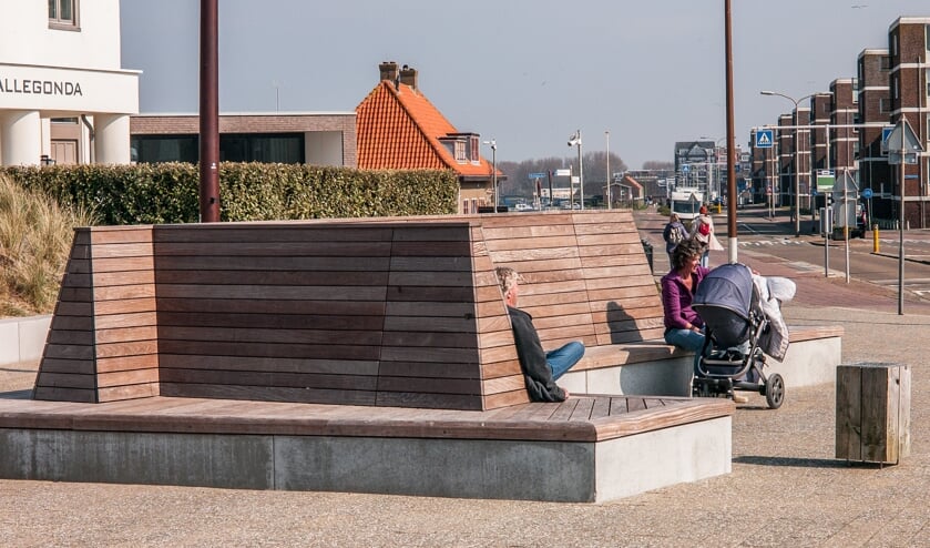 Het omstreden ziteiland op de noord-Boulevard.