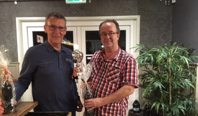Willem Bakker en Theo Kool blijken opnieuw het sterkste paar tijdens de maandagavondbridge. | Foto: pr.