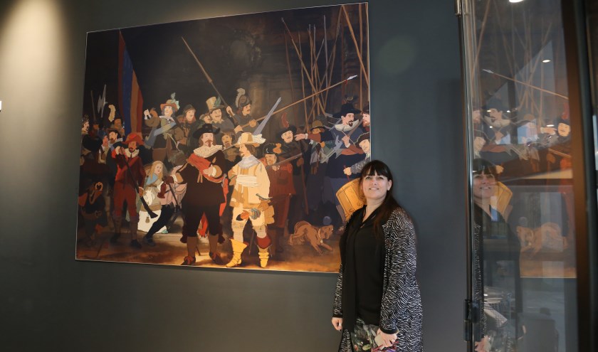Natacha Hulsebosch bij haar Nachtwacht. | Foto: pr