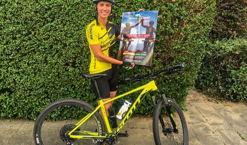 Margriet van Goeverden fietst voor Amref Flying Doctors. | Eigen foto