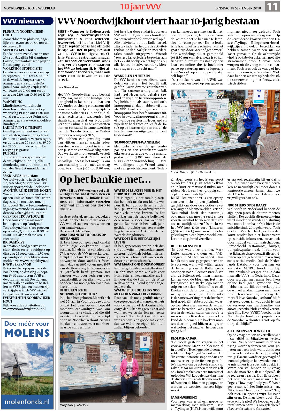 Noordwijkerhouts Weekblad 18 september 2018 Be a Diva Truivest top tilly