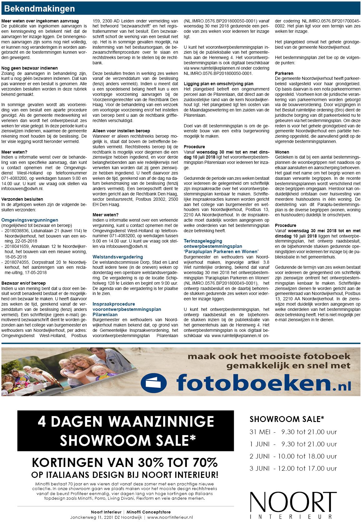 Noordwijkerhouts Weekblad 29 mei 2018 Noordwijkerhouts Weekblad 29 mei 2018