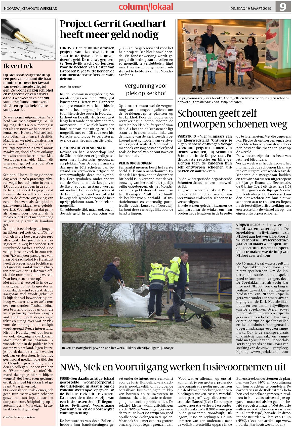 Noordwijkerhouts Weekblad 19 maart 2019 Hoe beter het contrast, hoe grappiger het wordt' NRC