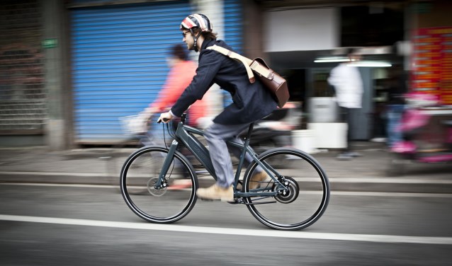 Een speed-pedelec in de oude situatie, dus zonder bromfietsplaatje.