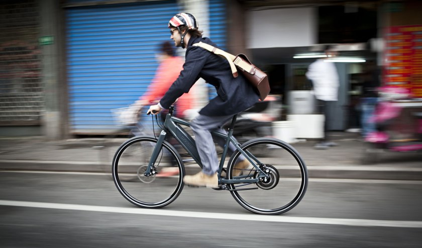 Een speed-pedelec in de oude situatie, dus zonder bromfietsplaatje.