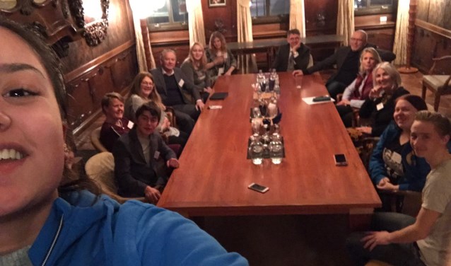 Een selfie gemaakt door één van de jongeren tijdens het gesprek