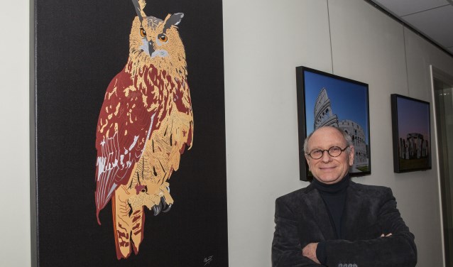 Eric Swart bij een van zijn nieuwe werken. Foto: Michel van de Langenberg