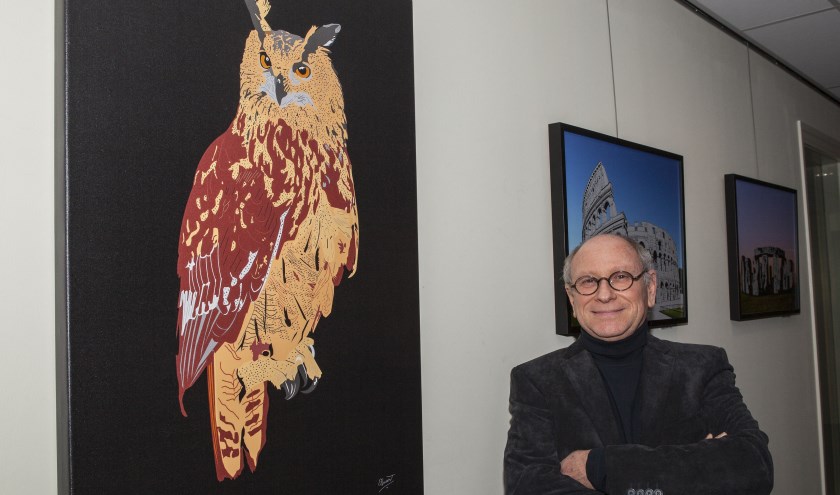 Eric Swart bij een van zijn nieuwe werken. Foto: Michel van de Langenberg