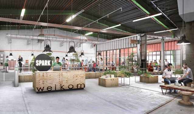 Artist Impression van de nieuwe SPARK Makerszone