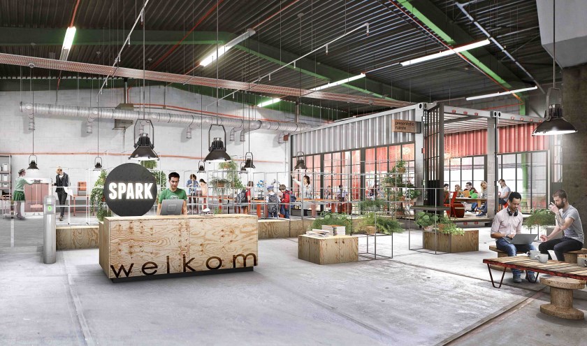 Artist Impression van de nieuwe SPARK Makerszone