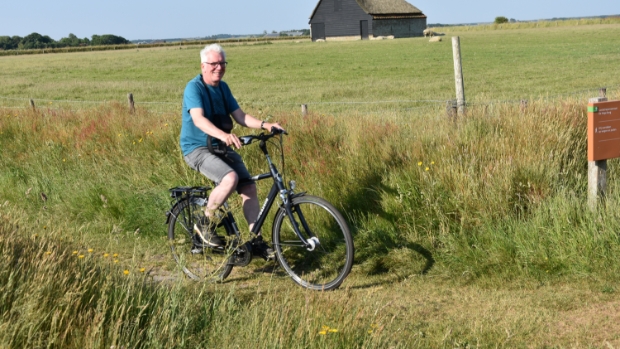 Gids Henk Slikker in het gebied