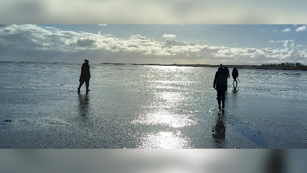 yoga op het wad