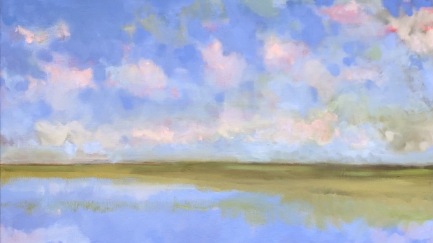 Stella Burggraaf: Pink Clouds (olieverf op doek)