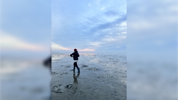 yoga op het wad