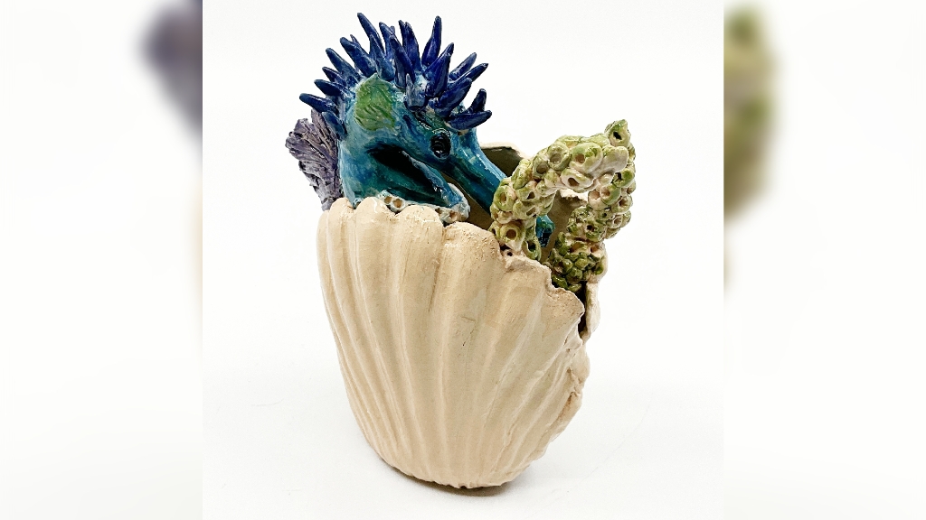 Gerrie Lulof: zeedieren (keramiek)