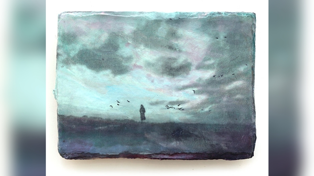 Marieke Peters: mixed media op doek