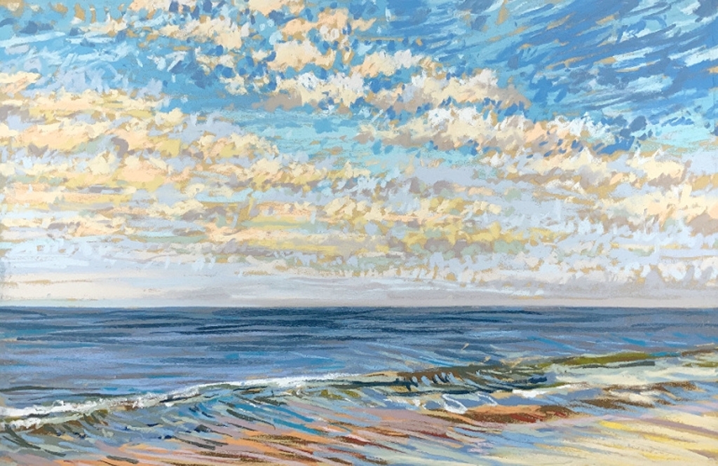 Maurice Christo van Meijel: Noordzee (pastel)