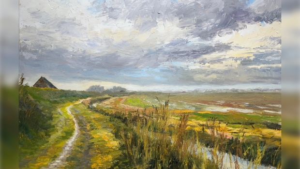 schilderij 'De Butediek', olieverf op linnen, 80x120cm