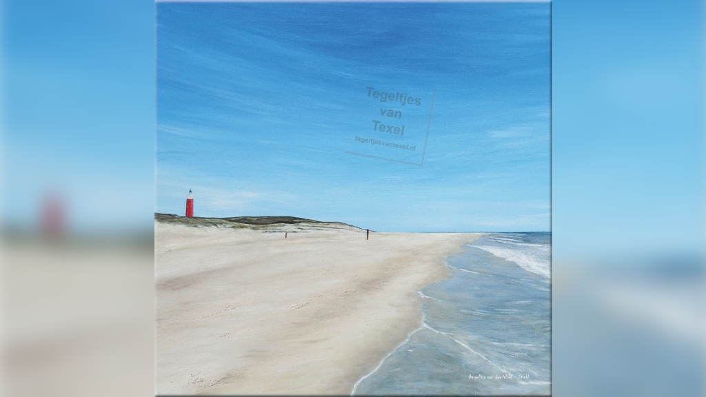 Tegeltjes van Texel - Strand Paal 33 richting Vuurtoren