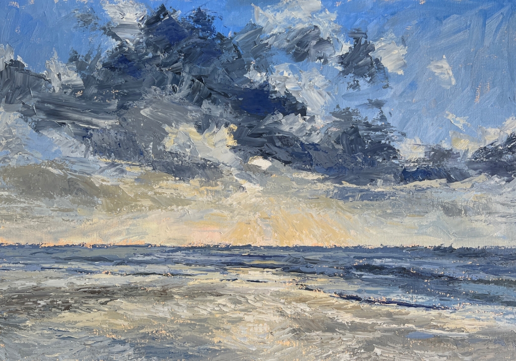 'Het gouden licht' olieverf-linnen 70x100cm Marleen Bakker