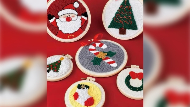 voorbeelden kerst punch needle