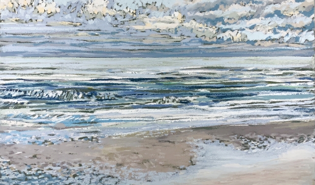 Maurice Christo van Meijel: Noordzee (pastel) in Galerie Posthuys
