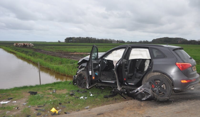 De auto waar de drie bewoners van Den Burg in zaten.