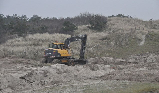 Graafwerkzaamheden op Kogerstrand in 2015.
