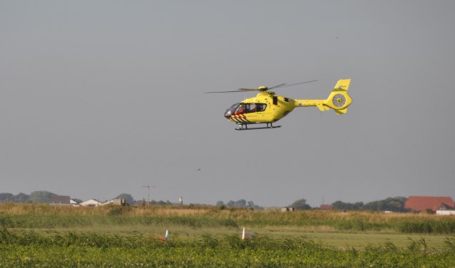 De traumahelikopter kwam in actie.