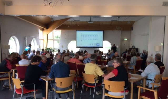 Deelnemers aan de opfriscursus worden bijgepraat door Ruud Wetsteen.