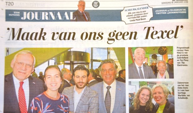 De pagina van het Stan Huygens Journaal in de Telegraaf.