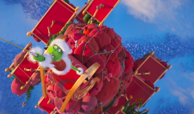 The Grinch (Benedict Cumberbatch) discovers the perils of stealing Christmas in Dr. Seuss’ The Grinch from Illumination.