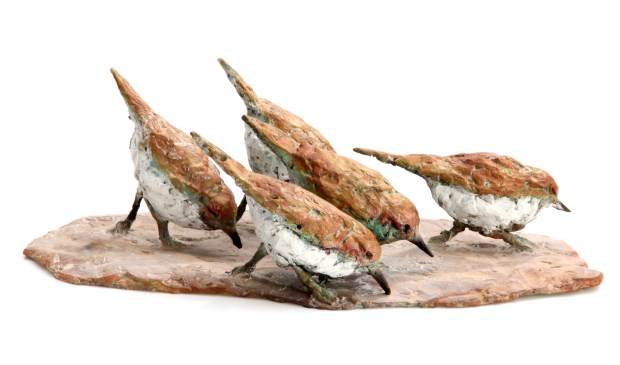 Arno Goossens: Strandlopers (brons) in Galerie Posthuys