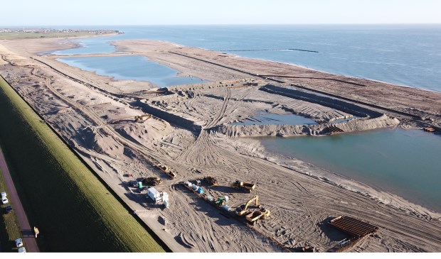 Het nieuwe gebied langs de PH-zanddijk.