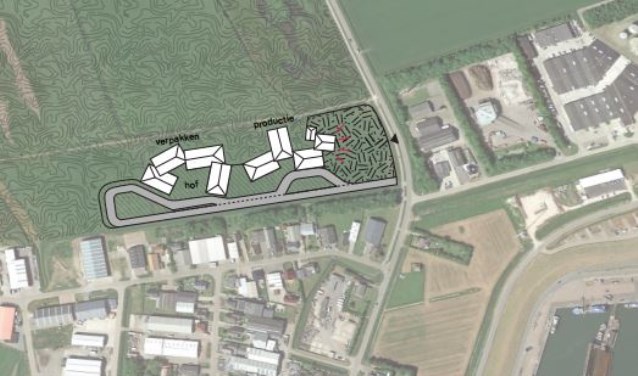 Verbeelding van de nieuwe bierbrouwerij in Oudeschild.