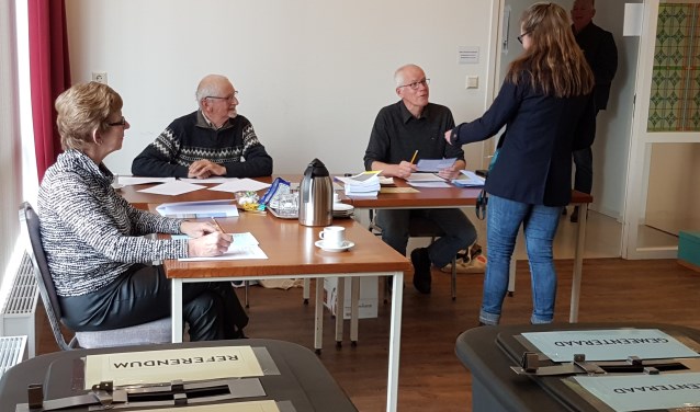 Het stembureau in Oosterend.