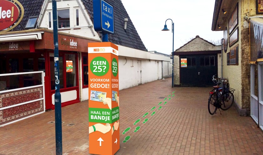 Het oude brandweerhuisje in De Koog waar ID's van stappers worden gecontroleerd.