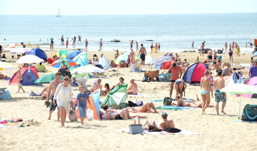Drukte op het strand