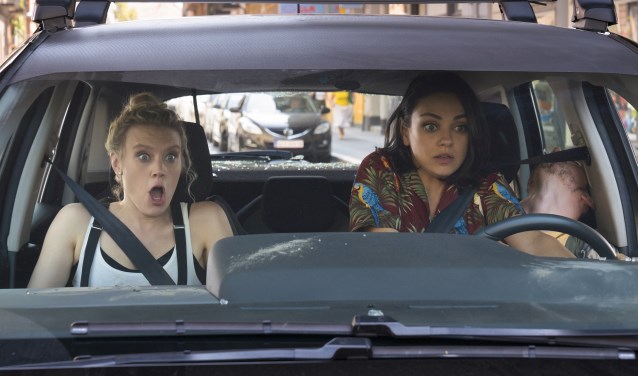 Kate McKinnon as "Morgan" and Mila Kunis as "Aubrey" in The spy who dumped me