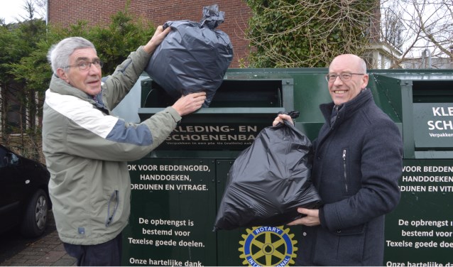De Rotary ziet de ingezamelde kleding het liefst in dichtgemaakte plastic zakken.
