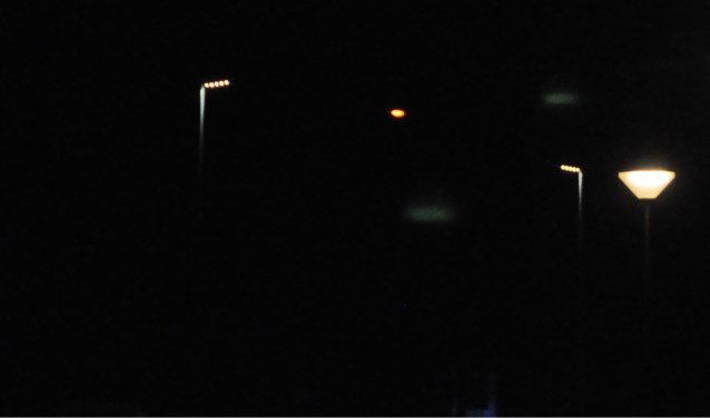 Nachtelijke verlichting in Den Burg.