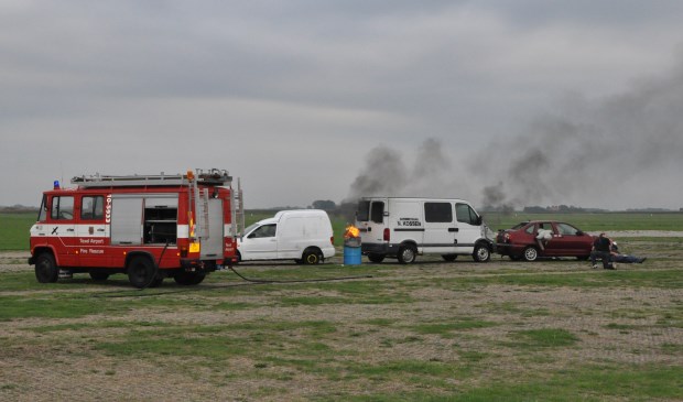 De 'calamiteit' op het vliegveld.