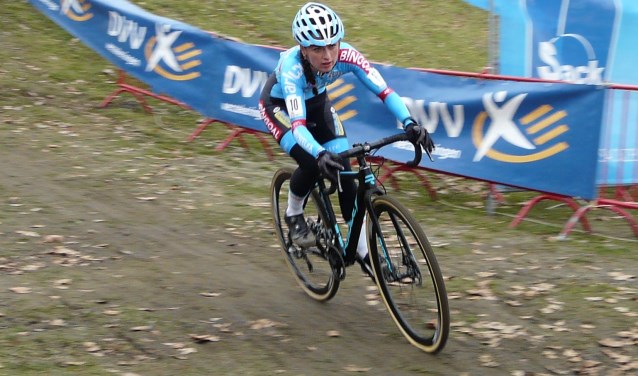 Denise Betsema bij de Scheldecross in Antwerpen.
