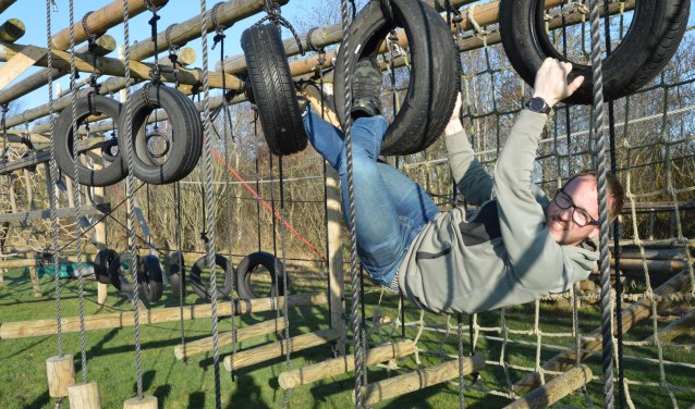 Sverre Eschweiler probeert de survivalbaan vast uit.