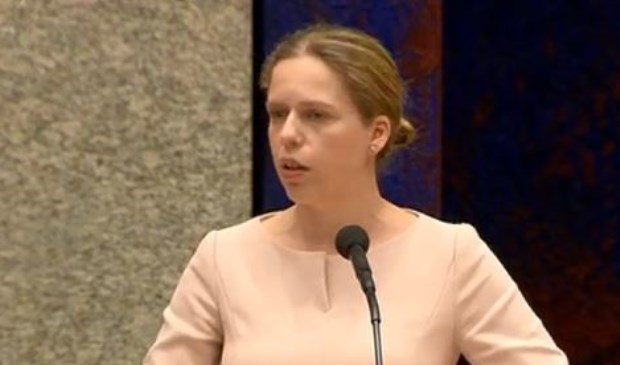 Visserijminister Carola Schouten tijdens het vragenuur in de Tweede Kamer.