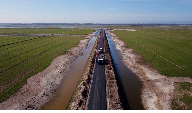 De vernieuwde Staart in polder Waalenburg.
