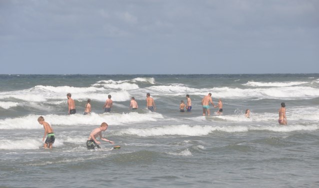 Zwemmen in zee.