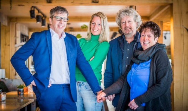 Vlnr Joost Coutinho, Esther Blom, Martin Trap en Inge Veeger-Van Heerwaarden.