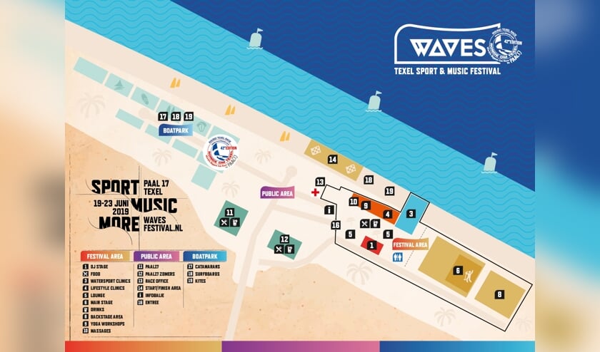 Het terrein van Waves.